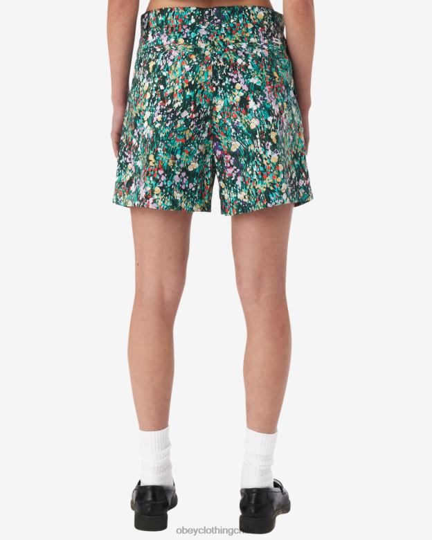 ropa 40VX542 mujer jardín de primavera corto OBEY calle múltiple