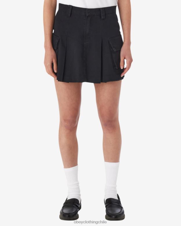 ropa 40VX537 mujer minifalda cargo andrea OBEY negro