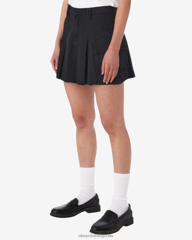 ropa 40VX537 mujer minifalda cargo andrea OBEY negro