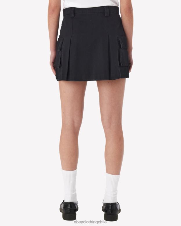 ropa 40VX537 mujer minifalda cargo andrea OBEY negro