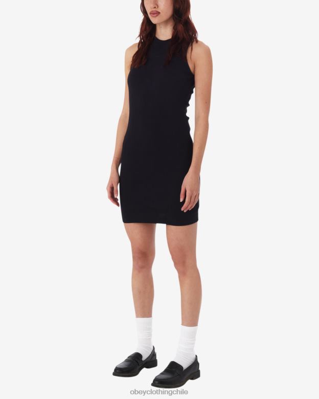 ropa 40VX585 mujer vestido de punto de canalé OBEY antracita