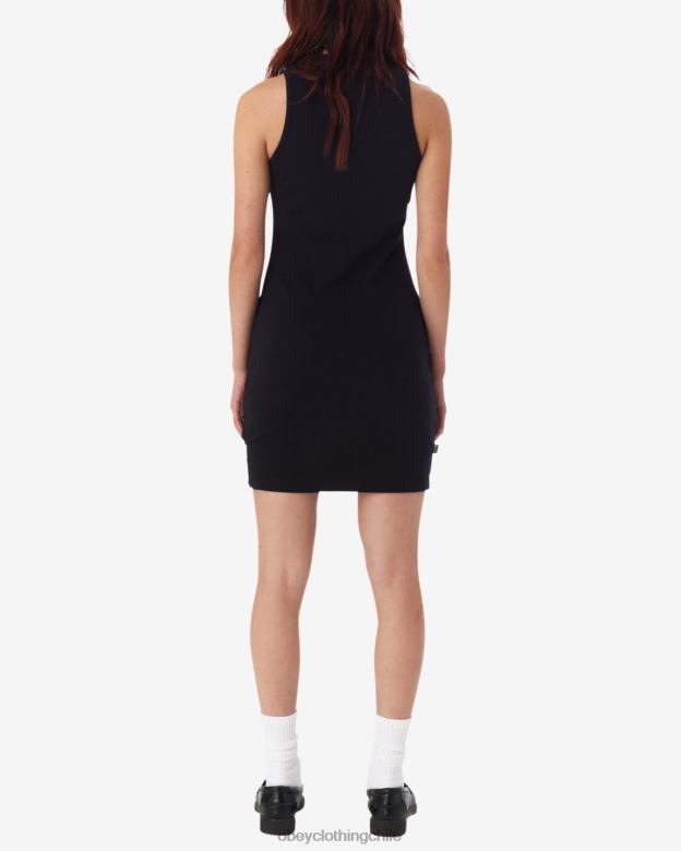 ropa 40VX585 mujer vestido de punto de canalé OBEY antracita
