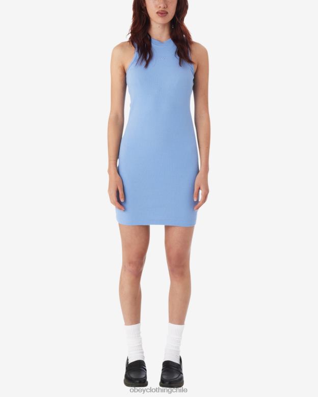 ropa 40VX586 mujer vestido de punto de canalé OBEY hortensia