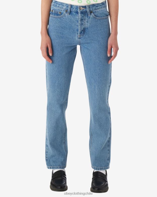 ropa 40VX516 mujer mezclilla sin esfuerzo OBEY índigo claro