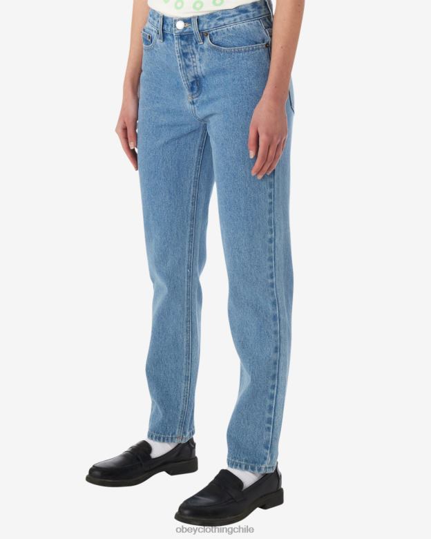 ropa 40VX516 mujer mezclilla sin esfuerzo OBEY índigo claro