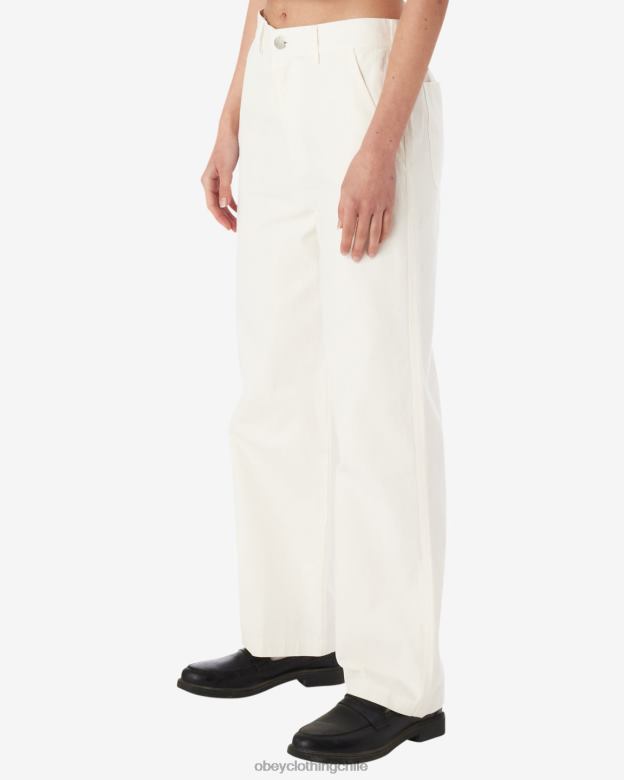 ropa 40VX522 mujer pantalón carpintero rosa OBEY susurro blanco