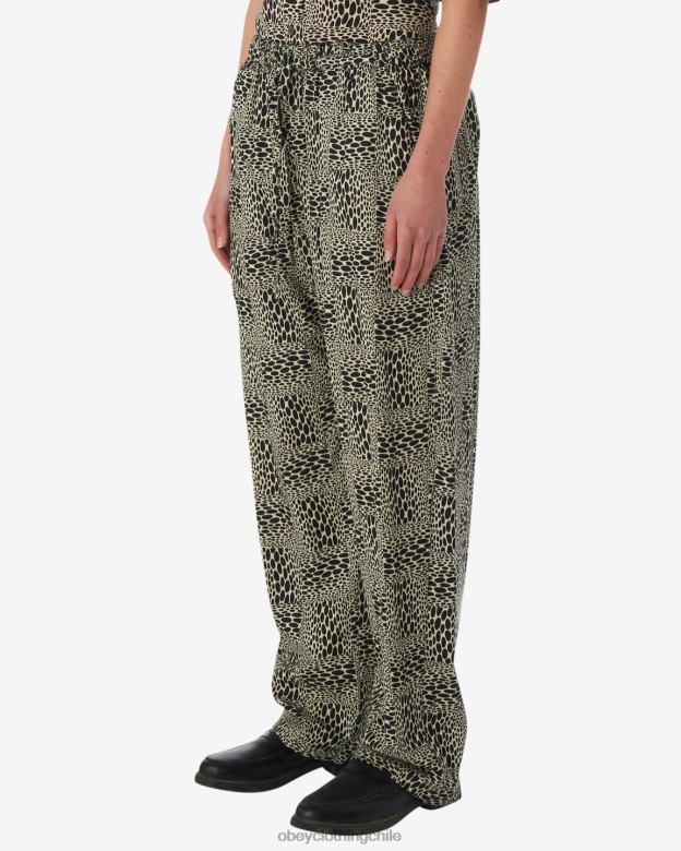 ropa 40VX526 mujer pantalón jubatus OBEY gris ostra multicolor