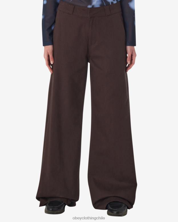 ropa 40VX527 mujer pantalón de trabajo mila OBEY java marrón