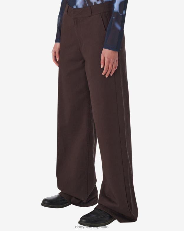 ropa 40VX527 mujer pantalón de trabajo mila OBEY java marrón
