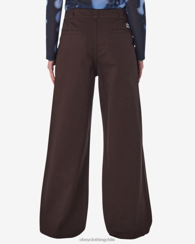 ropa 40VX527 mujer pantalón de trabajo mila OBEY java marrón