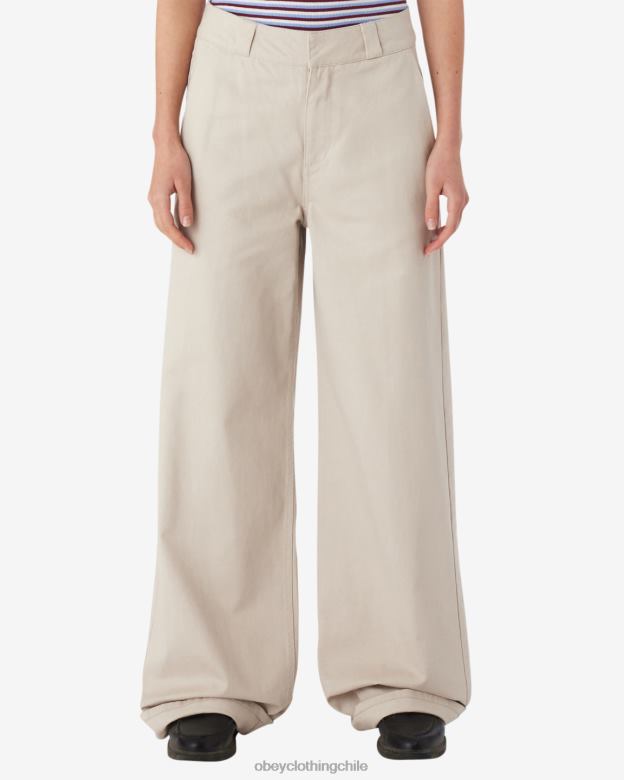 ropa 40VX528 mujer pantalón de trabajo mila OBEY Gris plateado