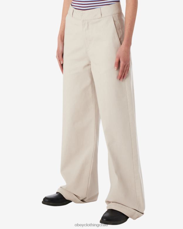 ropa 40VX528 mujer pantalón de trabajo mila OBEY Gris plateado