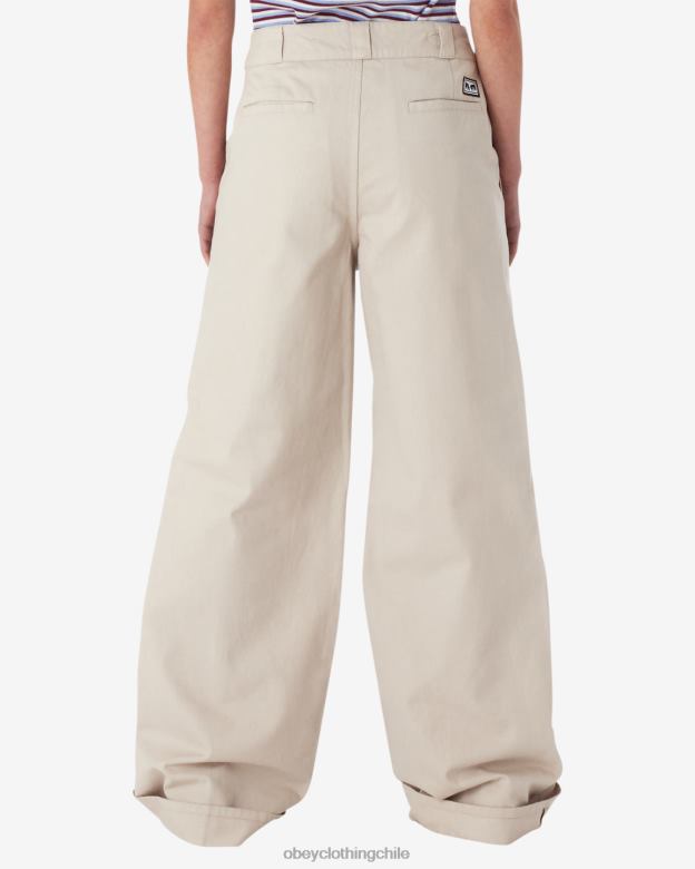 ropa 40VX528 mujer pantalón de trabajo mila OBEY Gris plateado