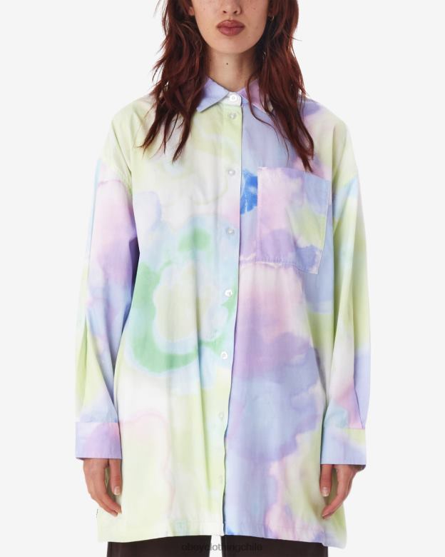 ropa 40VX553 mujer camisa de flores suaves alyssa OBEY pasteles múltiples