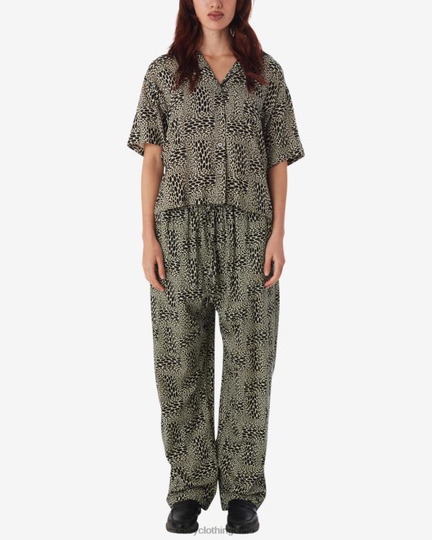 ropa 40VX563 mujer camisa jubatus OBEY gris ostra multicolor