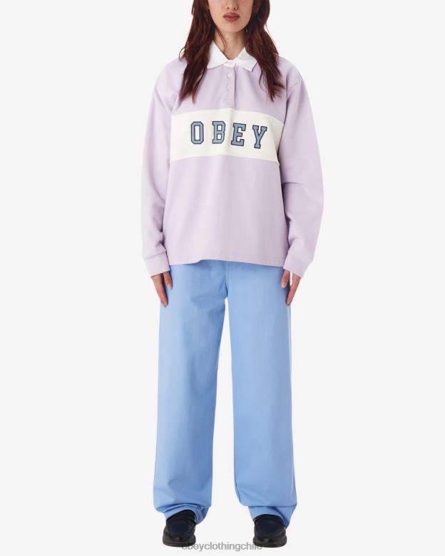 ropa 40VX570 mujer polo de rugby de palisandro OBEY pétalo de orquídea