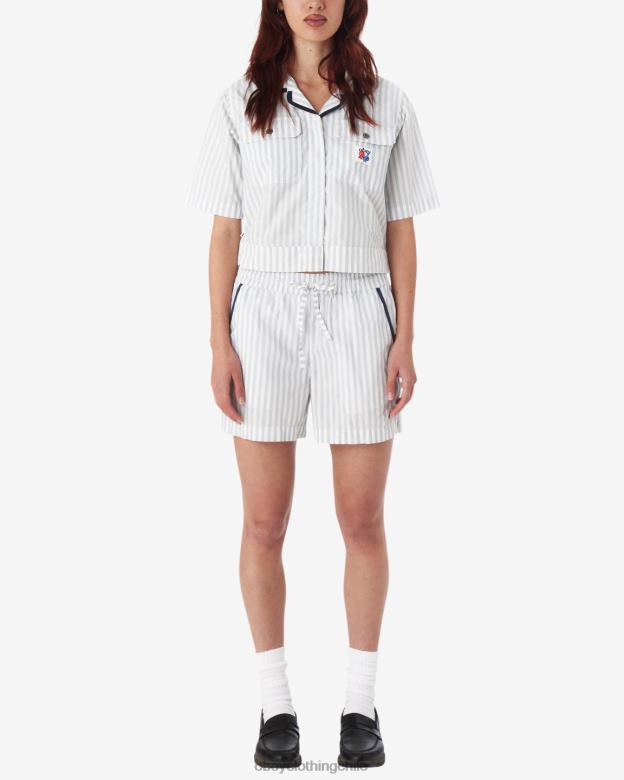 ropa 40VX572 mujer camisa utilitaria serena OBEY bueno gris multi
