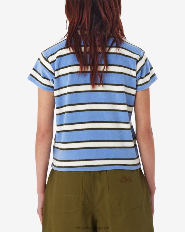 ropa 40VX573 mujer polo a rayas sol OBEY hortensia múltiple