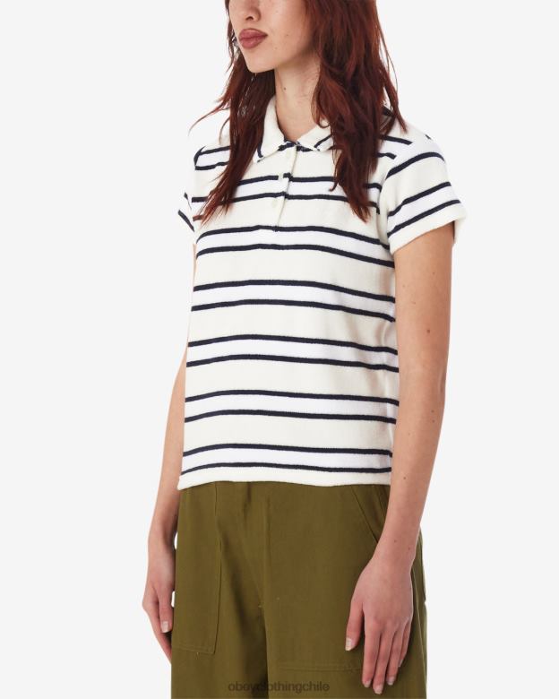 ropa 40VX574 mujer polo a rayas sol OBEY multi sin blanquear