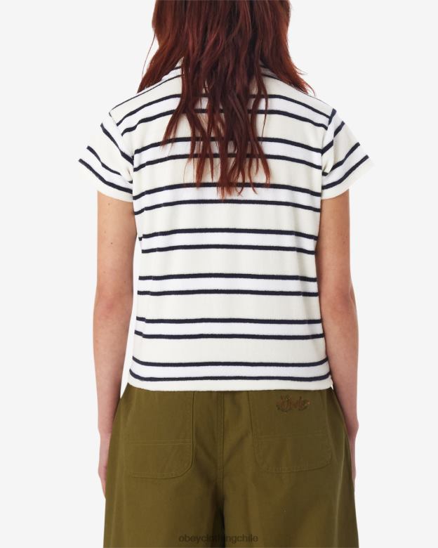 ropa 40VX574 mujer polo a rayas sol OBEY multi sin blanquear