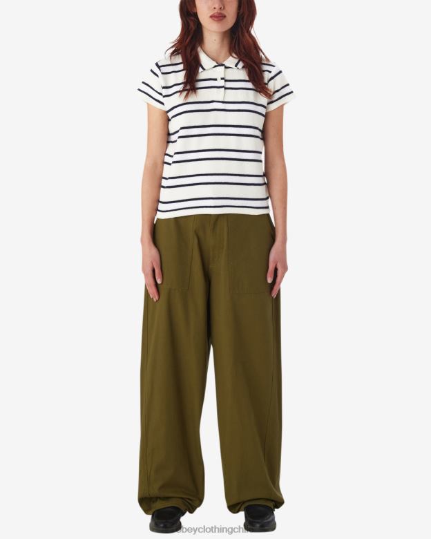 ropa 40VX574 mujer polo a rayas sol OBEY multi sin blanquear