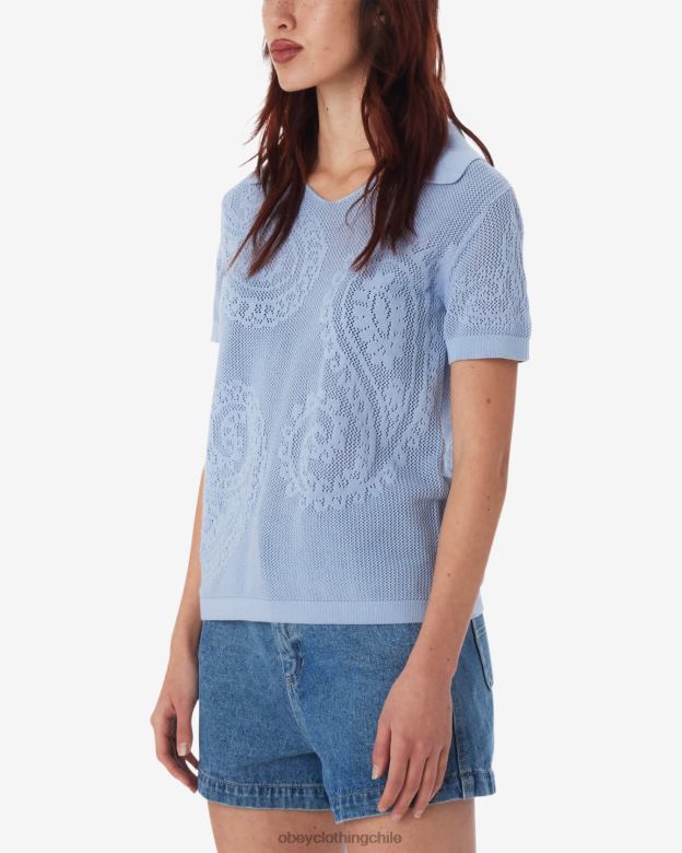 ropa 40VX580 mujer camisa de punto abierta briana OBEY hortensia