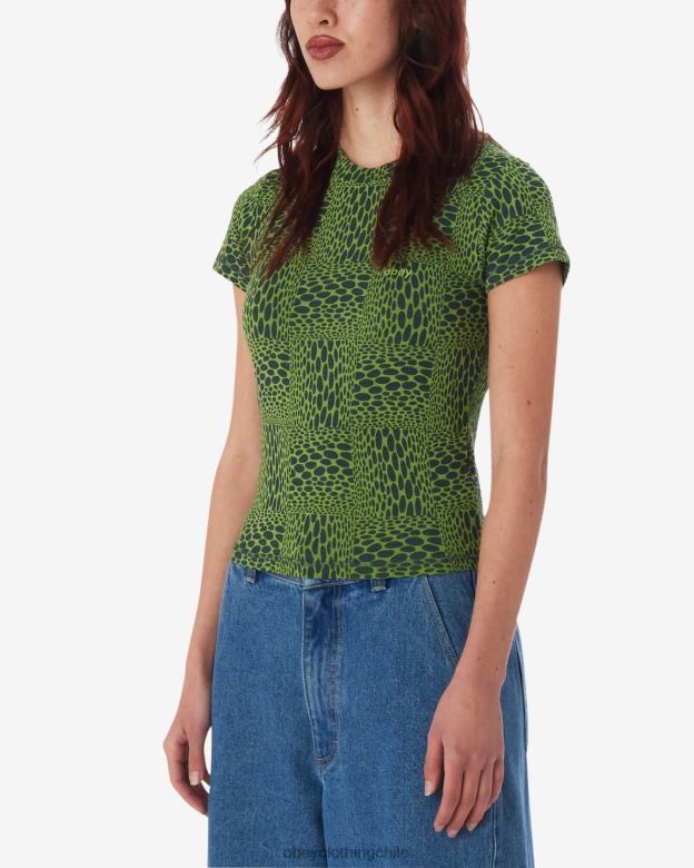 ropa 40VX564 mujer camiseta jubatus OBEY verde picante multi