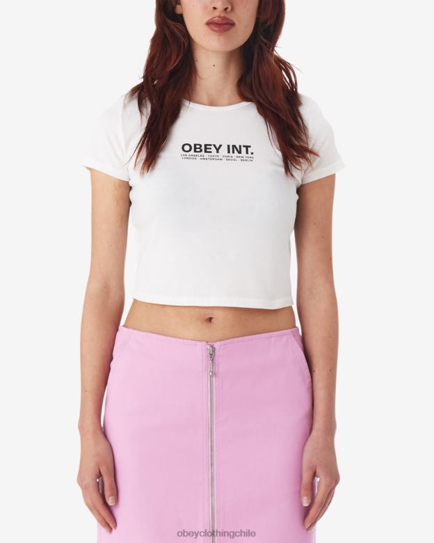 ropa 40VX600 mujer En t. camiseta corta ajustada OBEY blanco
