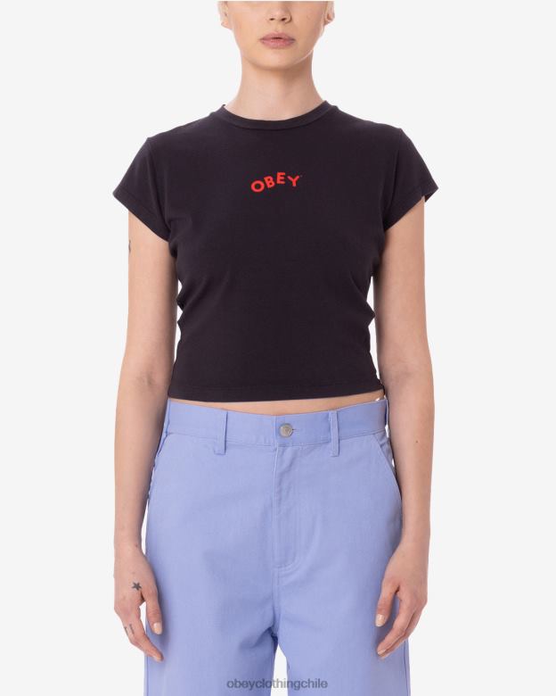 ropa 40VX606 mujer camiseta vertiginosa de hayden OBEY negro digital