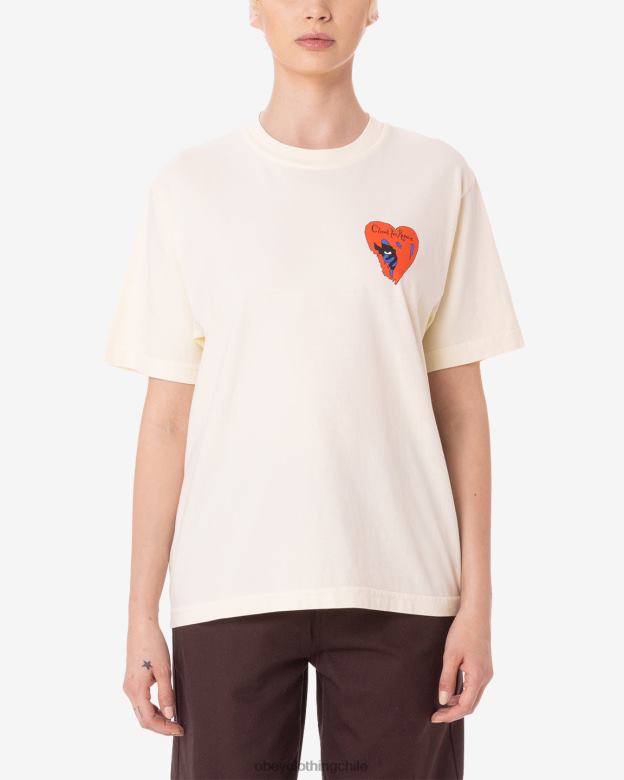 ropa 40VX611 mujer Camiseta cerrada por reparaciones. OBEY pigmento sin blanquear