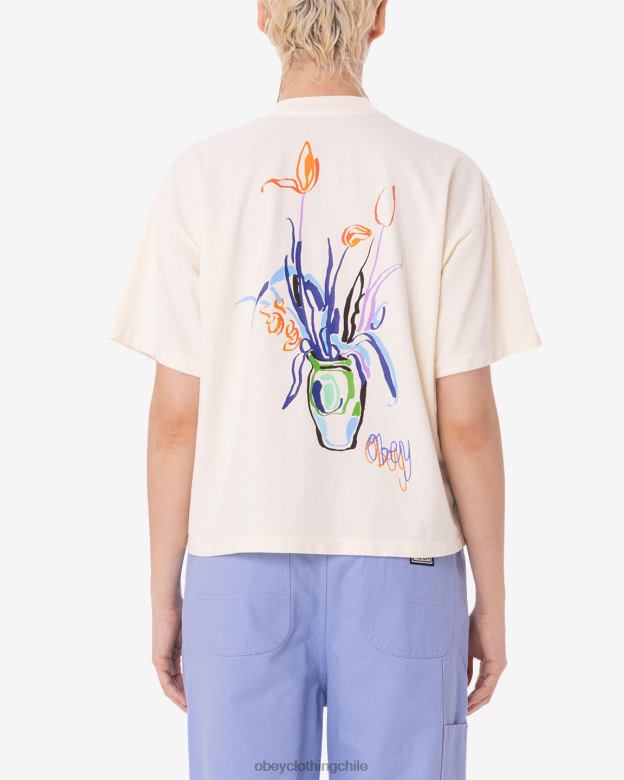 ropa 40VX618 mujer camiseta raegan liquid bouquet OBEY sin blanquear