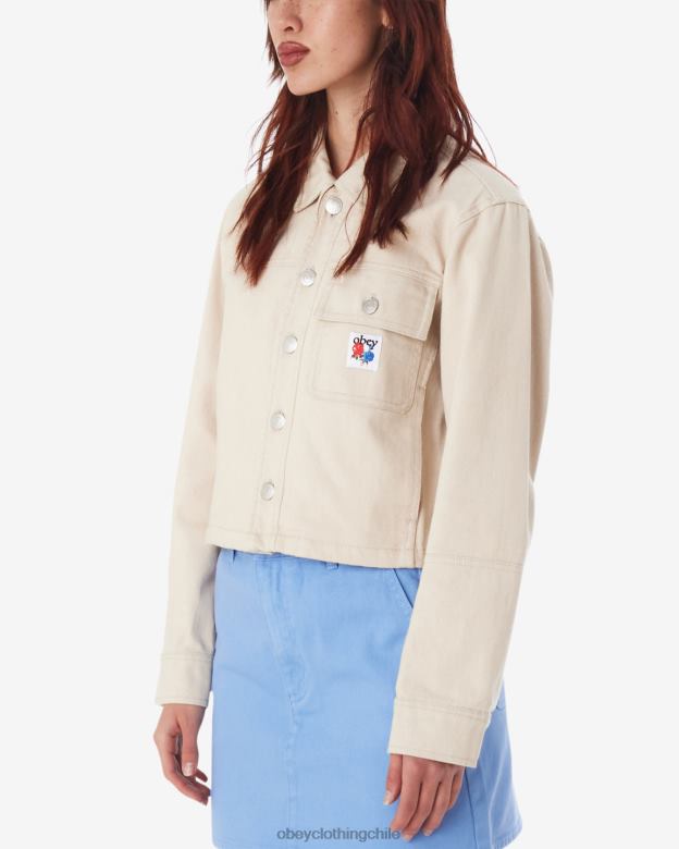 ropa 40VX547 mujer chaqueta camisera reconstruida OBEY arcilla