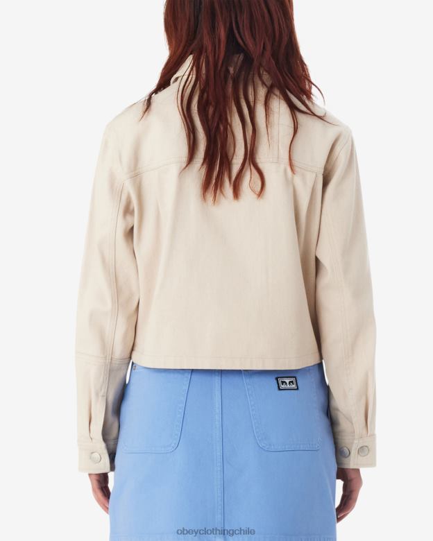 ropa 40VX547 mujer chaqueta camisera reconstruida OBEY arcilla