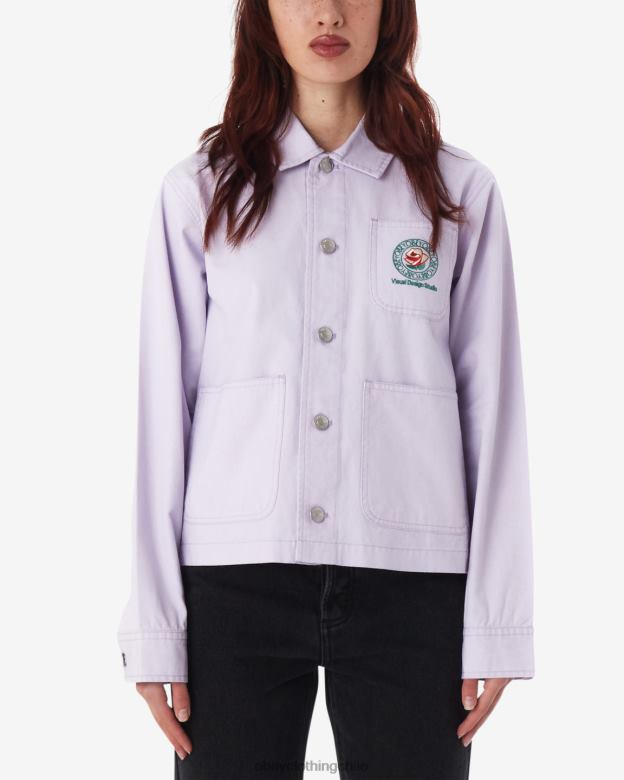 ropa 40VX596 mujer chaqueta de tarea rosa OBEY pétalo de orquídea