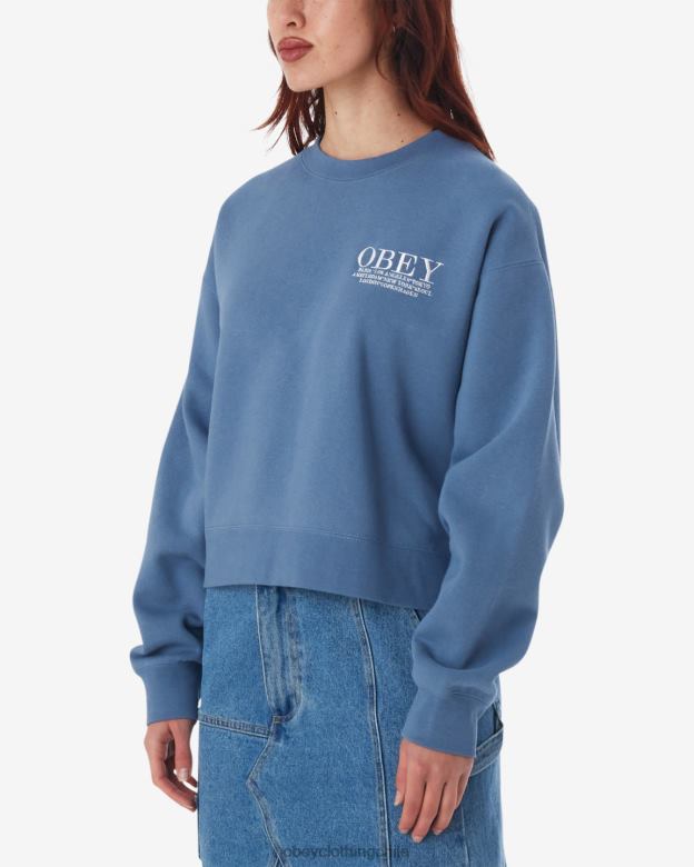 ropa 40VX589 mujer ciudades cuello redondo OBEY corona azul