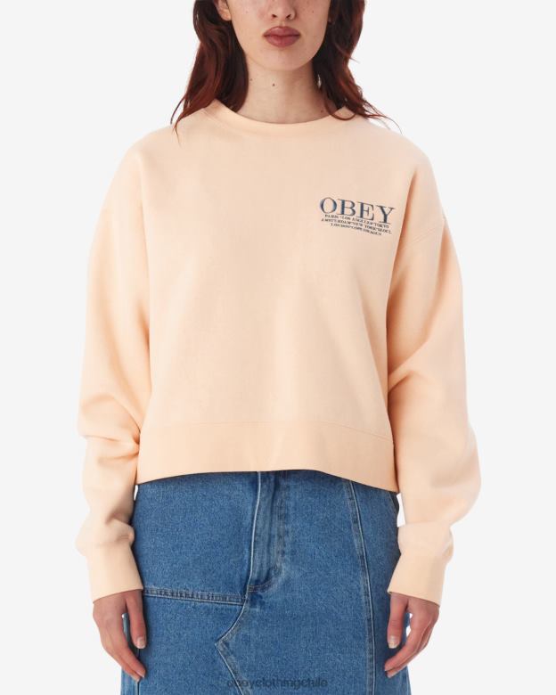 ropa 40VX590 mujer ciudades cuello redondo OBEY parfait de durazno
