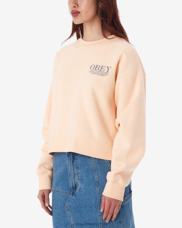 ropa 40VX590 mujer ciudades cuello redondo OBEY parfait de durazno