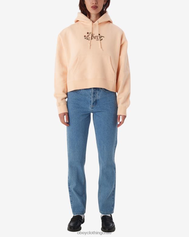 ropa 40VX593 mujer jersey de flores de primavera OBEY parfait de durazno