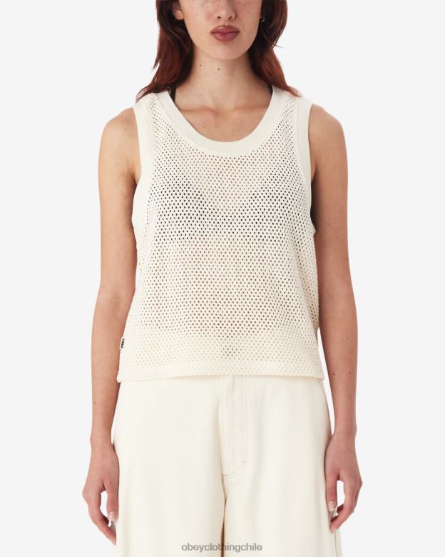 ropa 40VX560 mujer tanque de malla hudson OBEY sin blanquear