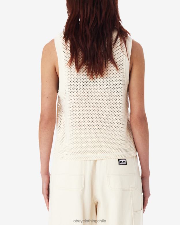 ropa 40VX560 mujer tanque de malla hudson OBEY sin blanquear