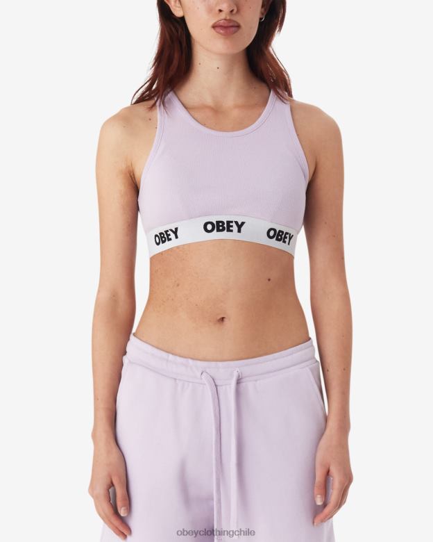 ropa 40VX565 mujer tanque de costillas lisa ii OBEY pétalo de orquídea