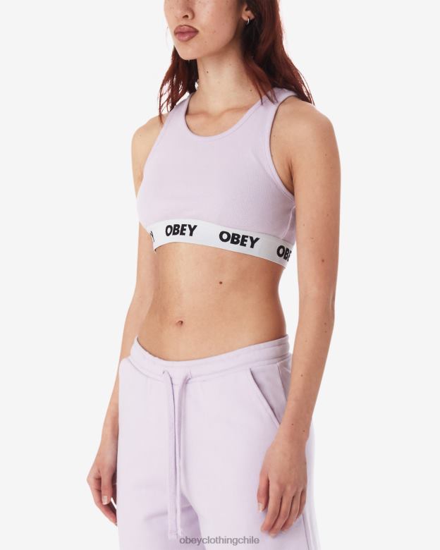 ropa 40VX565 mujer tanque de costillas lisa ii OBEY pétalo de orquídea