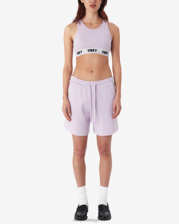 ropa 40VX565 mujer tanque de costillas lisa ii OBEY pétalo de orquídea