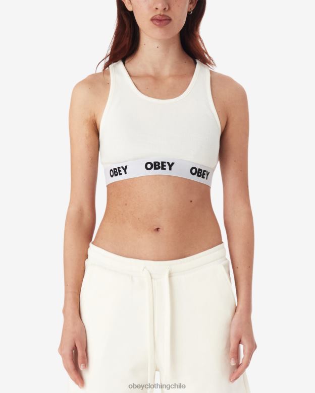 ropa 40VX566 mujer tanque de costillas lisa ii OBEY sin blanquear