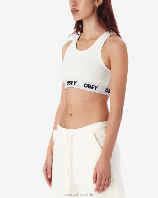 ropa 40VX566 mujer tanque de costillas lisa ii OBEY sin blanquear