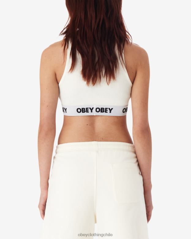 ropa 40VX566 mujer tanque de costillas lisa ii OBEY sin blanquear