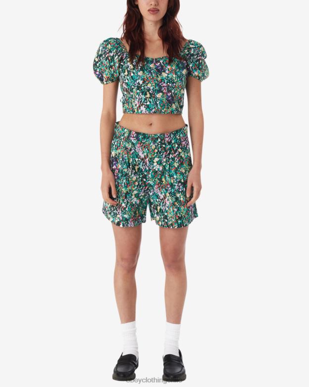 ropa 40VX575 mujer parte superior del jardín de primavera OBEY calle múltiple