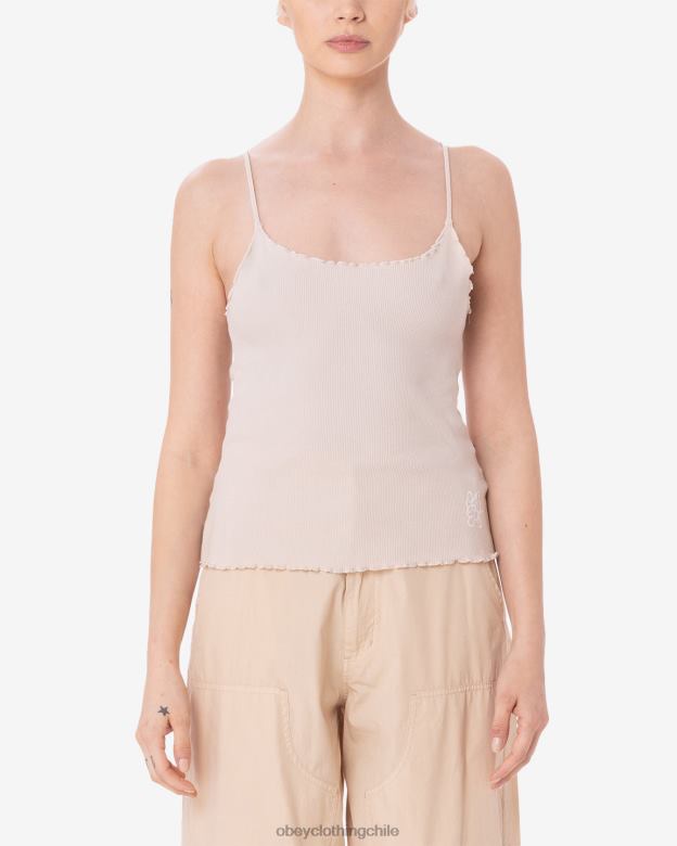 ropa 40VX604 mujer tanque drey cuadrado garabato OBEY arcilla