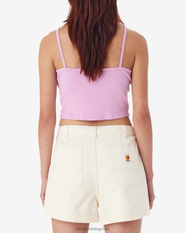 ropa 40VX630 mujer Camiseta sin mangas con tirantes finos de College Records OBEY lavanda pastel
