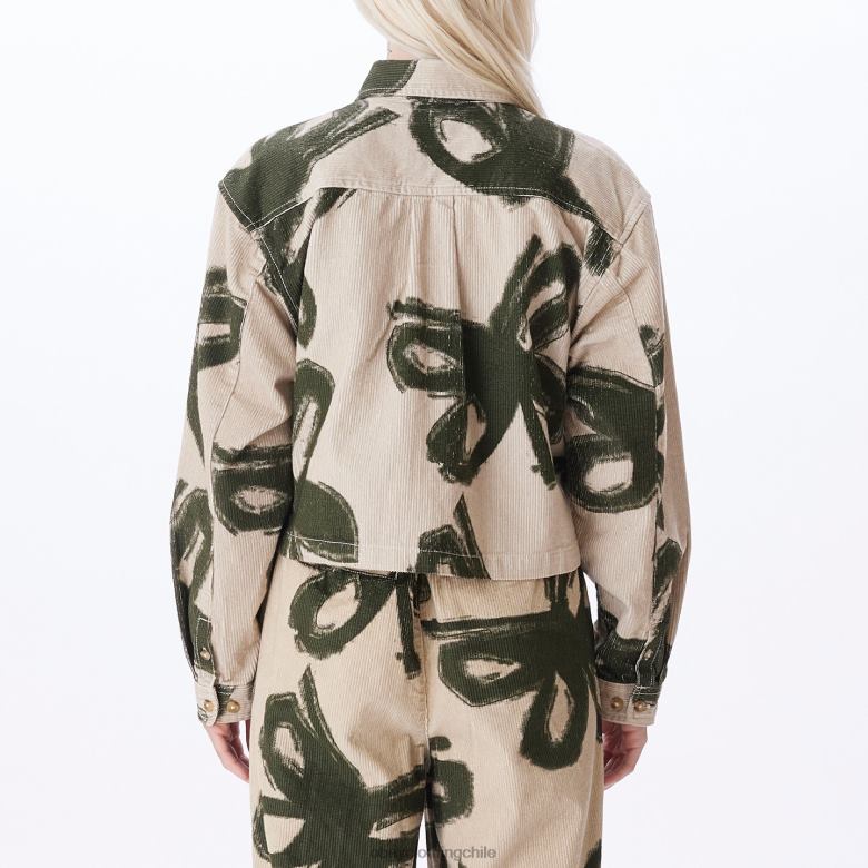 ropa 40VX659 mujer camisa de pana nabi OBEY arcilla multi